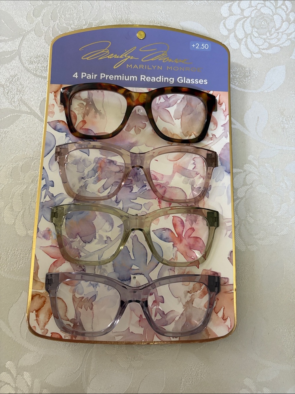Marilyn Monroe +2.50 Designer Reading Glasses pack of 4 New